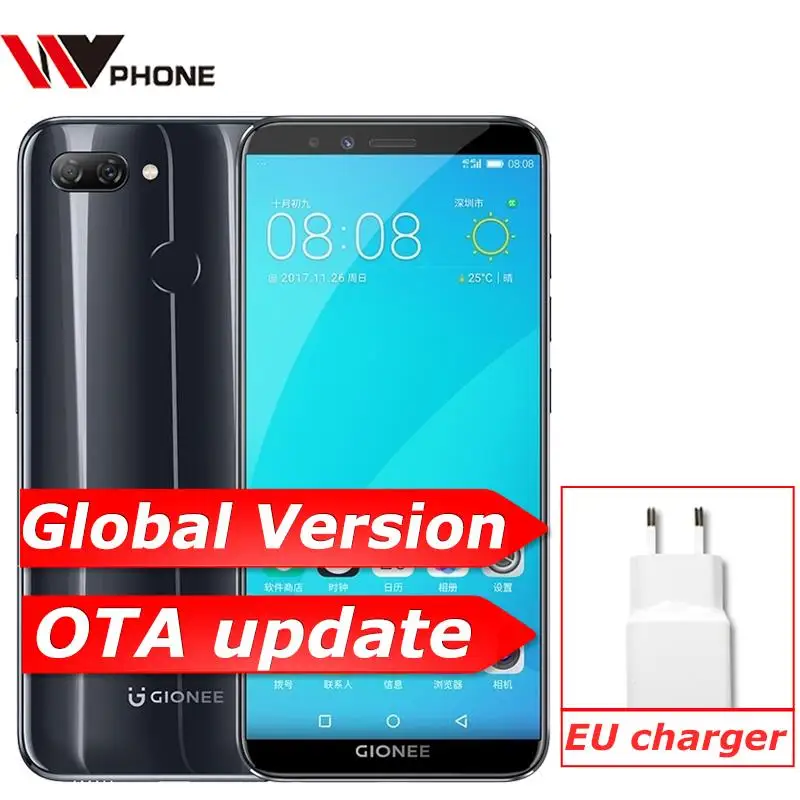 

Global Version GIONEE S11 LITE 4GB RAM 32GB ROM Snapdragon 430 Octa Core Smartphone 13MP+2MP Dual Cameras 5.7" Mobile Phone