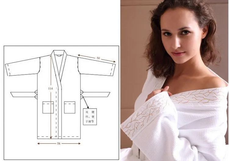 Women's Mid-Calf Cotton Sleep Lounge Robes RBS-D RB23 5