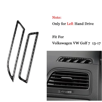 

Carbon Fiber Front Console Dashboard Car Side Air Conditioning Vent Outlet Trim Cover Sticker For VW Golf 7 MK7 2013-2017 New