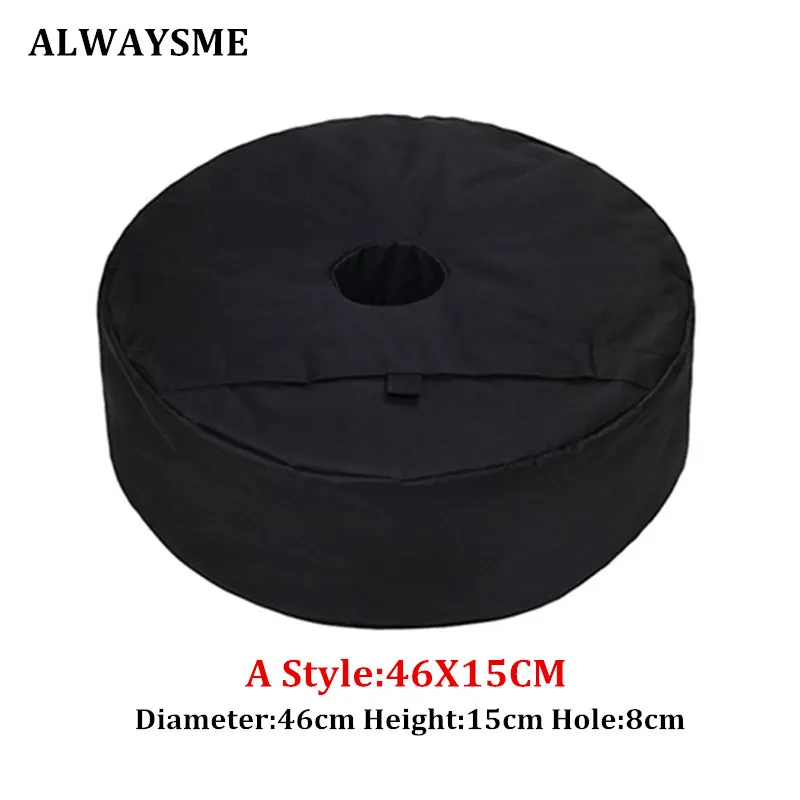 ALWAYSME 46x15 см отверстие 8 см патио зонтик основы вес мешок с большим отверстием для песка Эргономичная подставка добавить вес 10-15кг песок - Цвет: A Style 46x15CM