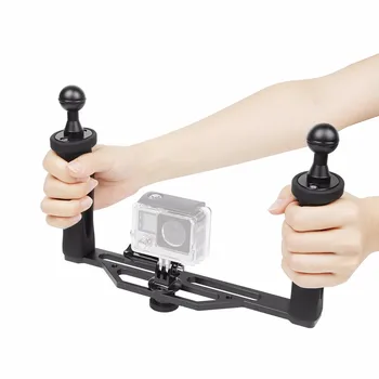

handheld stabilizer for dome port & gopro Hero 4s/4/3/2/1 Aluminium Alloy Handheld Stabilizer Tray Handle Grip