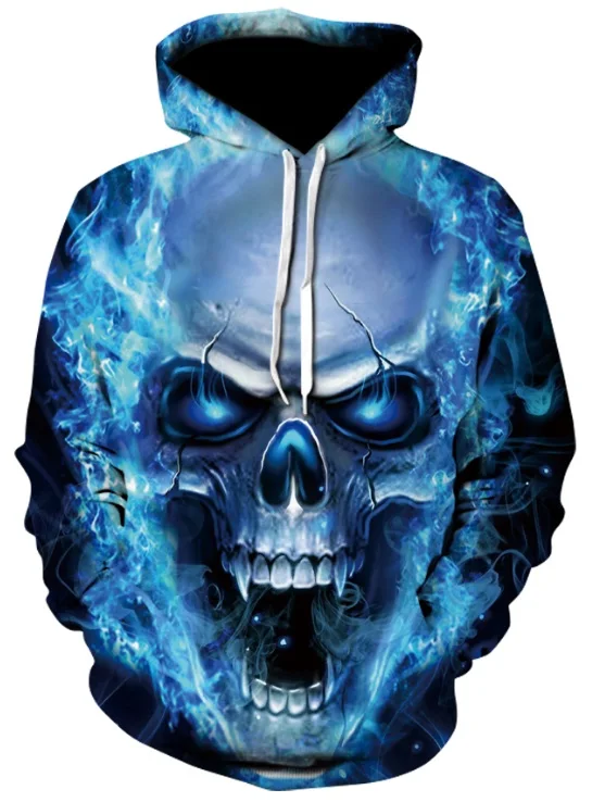 Hot hoodies Ghost red eye skull 3d series hoodie men's fashion winter spring sportswear hoodie sweatshirt jacket leisure tops - Цвет: 4