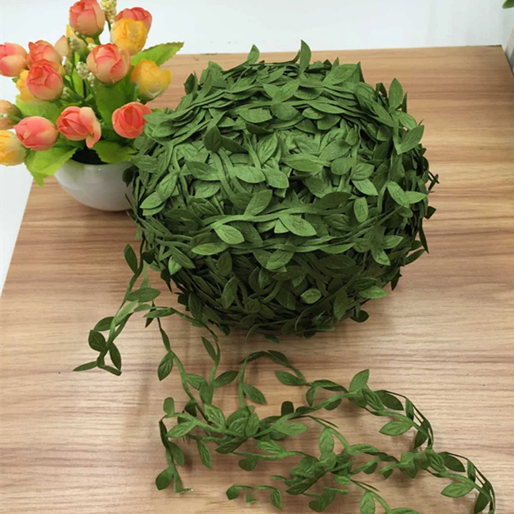 20M Artificial Green Leaf Leaves Vine For Home Party Wedding Decoration