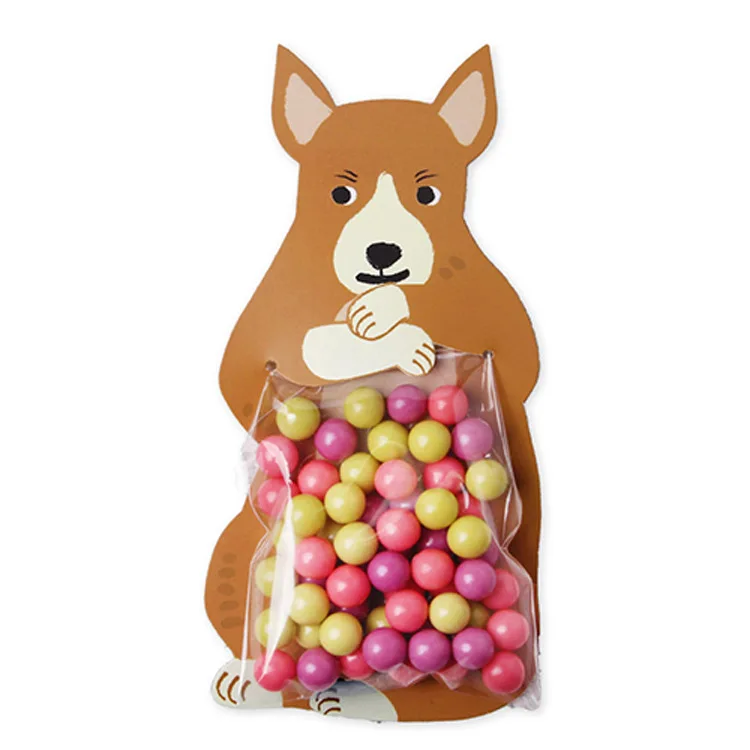 10 шт. милые животные кролик медведь коала конфеты сумки обе поздравительные открытки печенья сумки подарочные пакеты детский душ День рождения украшения - Цвет: S04