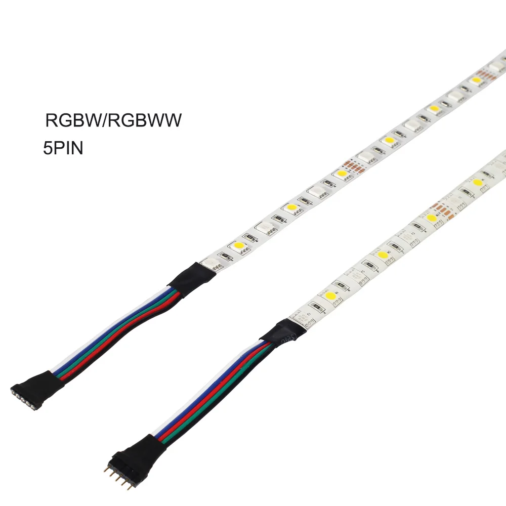 DC12V 5050 RGBW Светодиодная лента 60 светодиодов/м 5 м IP20 без водонепроницаемого 5PIN RGB