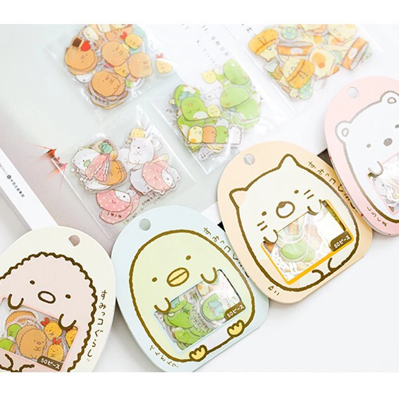 

Corner Biological Sticker PVC bookmark Diary decorate Sticker Student 1 of 50 tablets.
