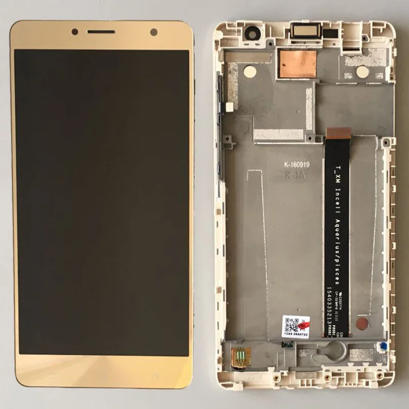 

Gold LCD Display Touch Screen Digitizer Assembly+Frame For ASUS Zenfone 3 Deluxe ZS550KL