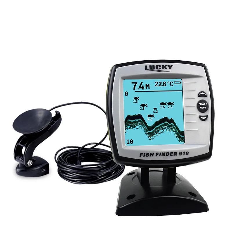 محظوظ قارب fishfinder السمك مكتشف FF918-180S الصيد مكتشف السلكية الاستشعار 45 درجة سونار