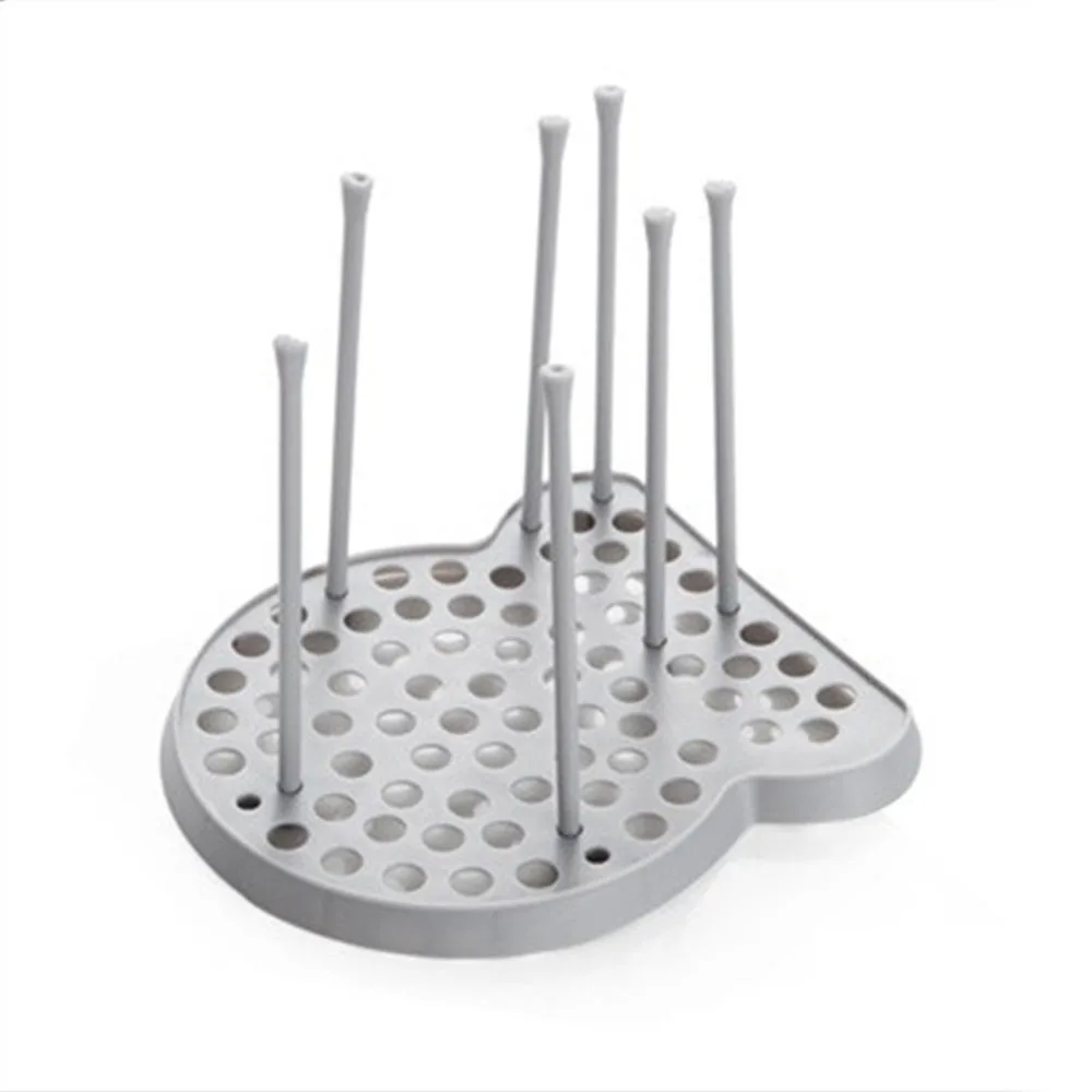 Пластиковая стойка для хранения кухонной посуды, сливная полка для чаши, стойка для хранения посуды и стойка для тарелок, сушилка для посуды - Цвет: Серый