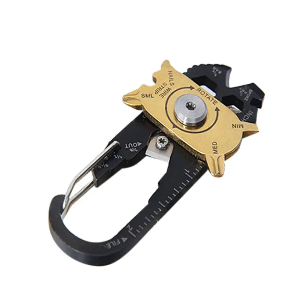 Multi purpose Camping Tool Carabiner Screwdriver Wrench Opener Survival