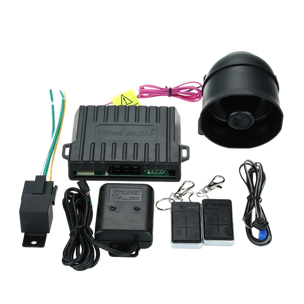 Steelmate 838N 1 Way Car Alarm System Match Central Locking Window Closer Remote Trunk Release with Carbon Fiber Transmitter-in Tire Pressure Alarm from ...