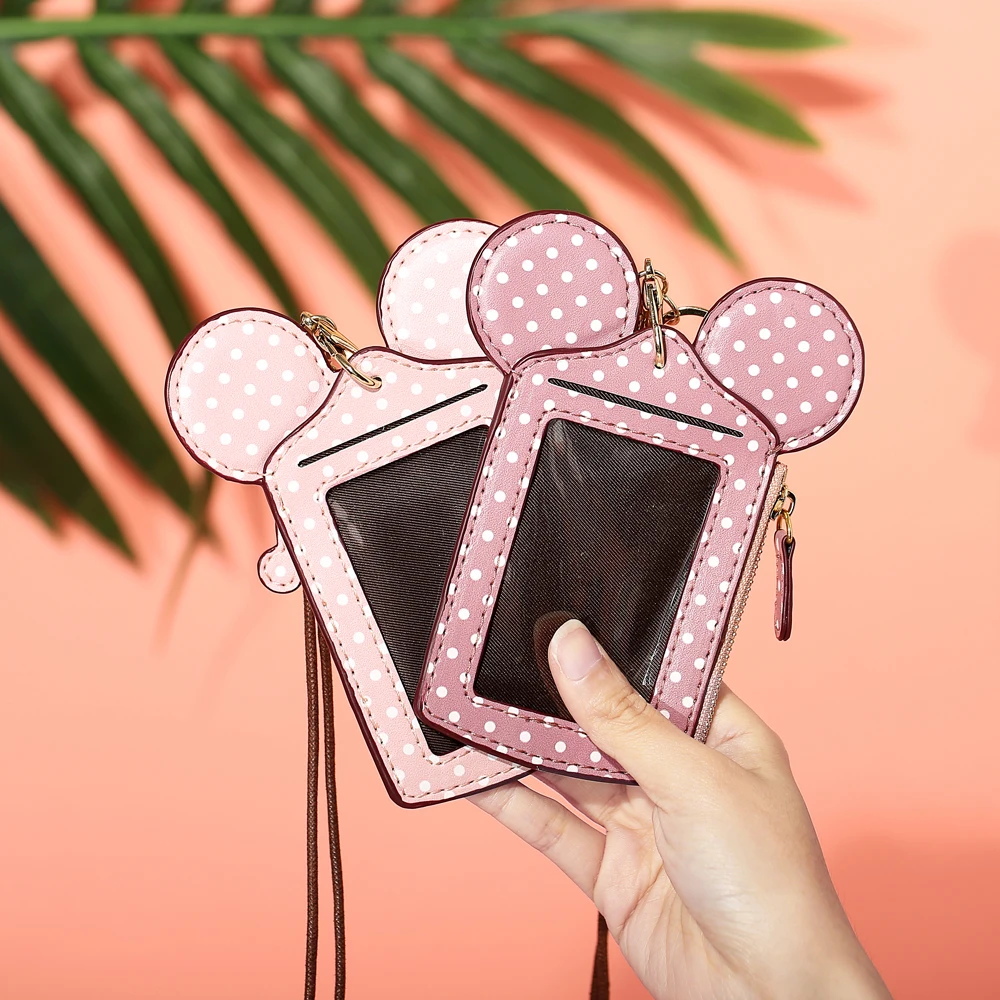 AEQUEEN Female Card Holder For Women Cute Cardholder Neck Wallet Purses