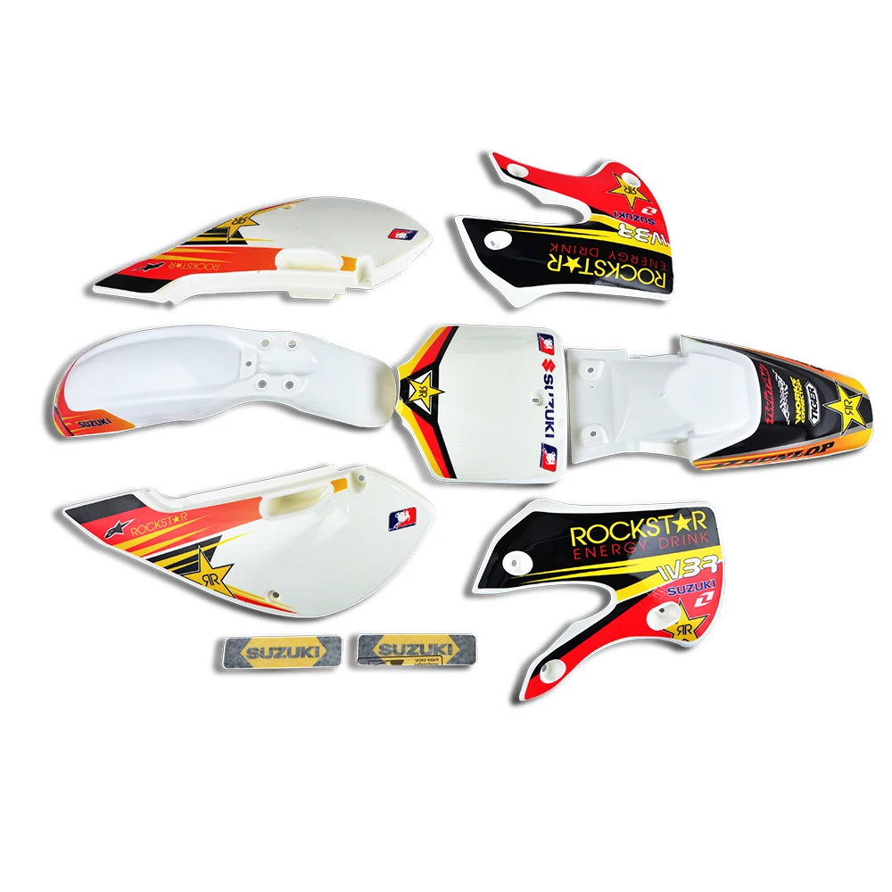 Полностью пластиковые наклейки для Suzuki DRZ110 2003 2006 Kawasaki KX65 KLX110 2002 2008 Pegatina