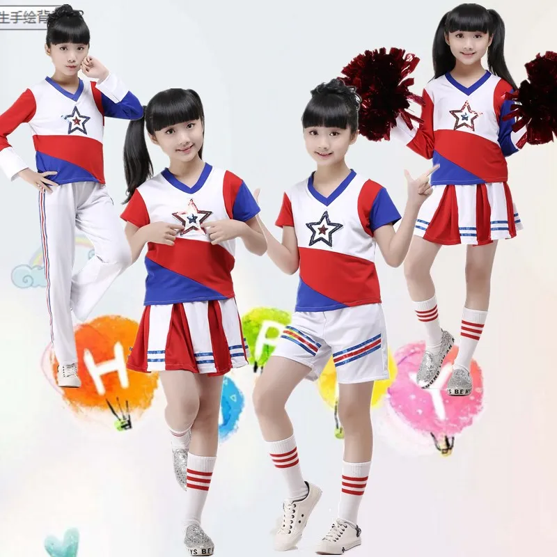 Children Cheerleader Uniforms jazz dance Cheerleader costumes boys