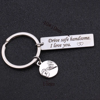 

Keychain Engraved Drive Safe Beautiful I Love You Gift For Lovers' Couple Boyfriend Girlfriend Key Tag Driver Key Ring Holder