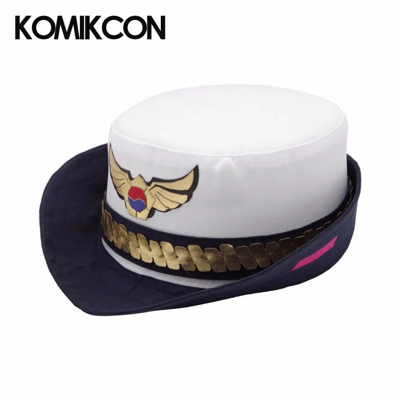

Game OW D.va DVA Hat Cosplay Costume Accessories Officer Hat Hana Song Police Uniform Flat Cap Halloween Party Props For Adults