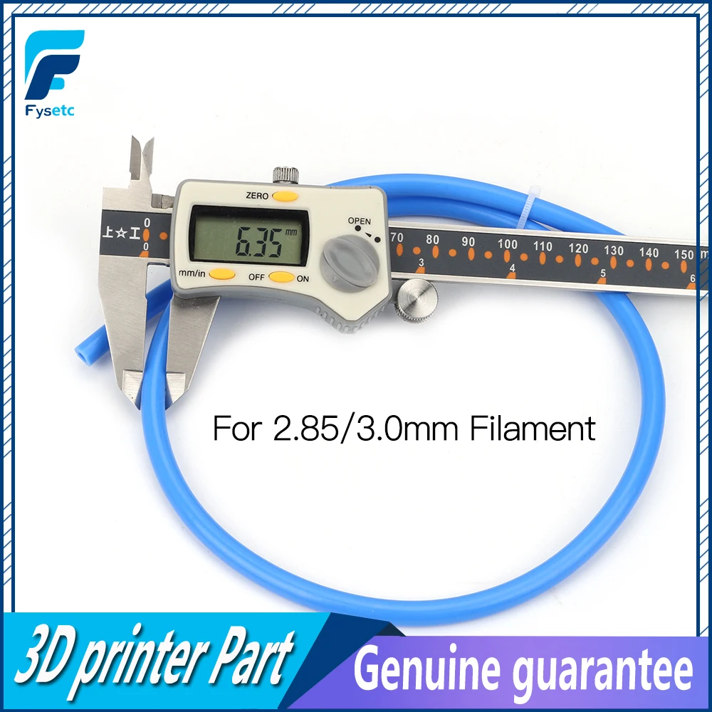 

1M PTFE Tube Teflonto TL-Feeder Rostock Bowden Extruder 2.85/3.0mm Filament ID 3.2mm OD 6.35mm Cloned Capricornus Tube