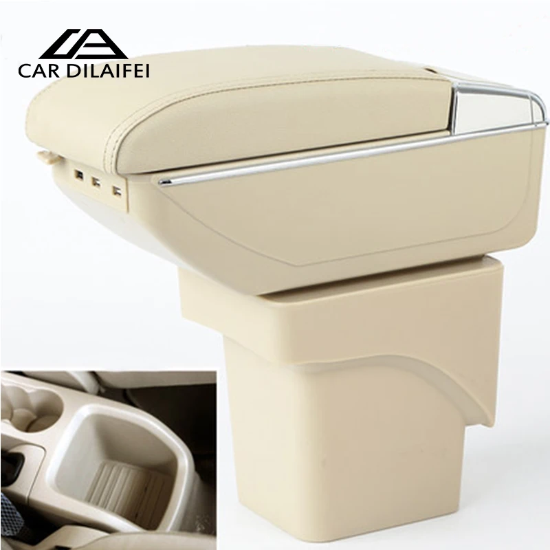 

Car Armrest Case For Ford Focus 2 2005-2014 Armrest Central Store Content Storage Box With Cup Holder Ashtray