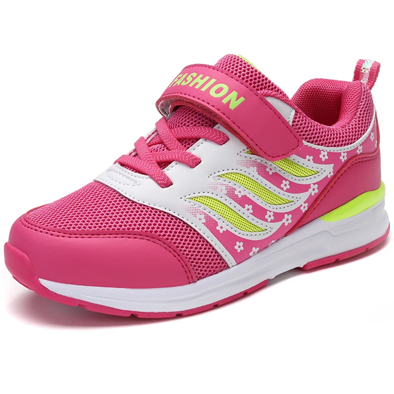 

High Quality Autumn Non-slip Wear-resistant Shoes Girls Kids Sneakers Pink Running Shoes Breathable Children Comfort Sport Shoes