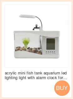 Акриловая мини аквариум led светильник ing светильник с будильником для гостиной стол украшения аксессуары