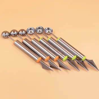 

Double Head Dig Ball Scoop Spoon Baller DIY Creative Assorted Cold Dishes Tools Watermelon Melon Fruit Carving Knife Cutter