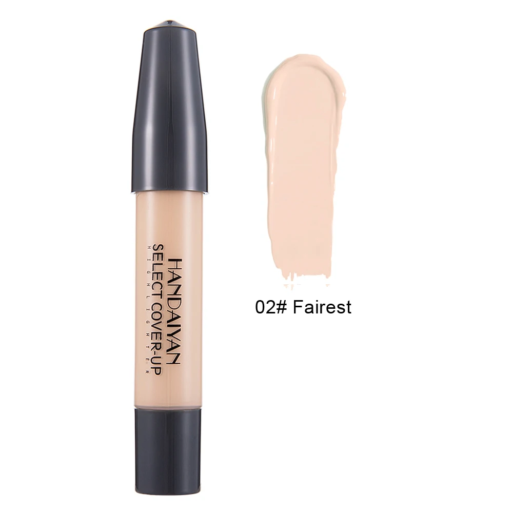 HANDAIYAN 12 Colors High Light Brightening Concealer Pen Long Oil Control Whitening Concealer Liquid Foundation Makeup TSLM1 - Цвет: 002