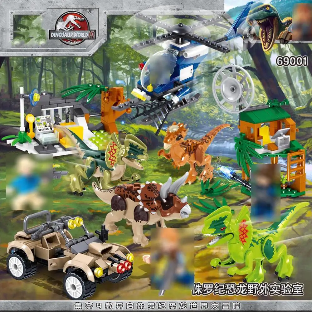 

NEW Jurassic World Building Blocks Dinosaurs Figures Bricks Tyrannosaurus Rex Indominus Rex I-Rex Assemble Kids Toys