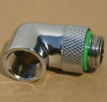 

G1/4 Computer Water 90 Degrees Bent Quick / Fast Twist, 360 Degrees Rotating Connector 4pcs