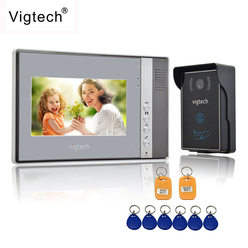 Vigtech домашний 7 ''ЖК-видео домофон комплект 700TVL поддержка электрических