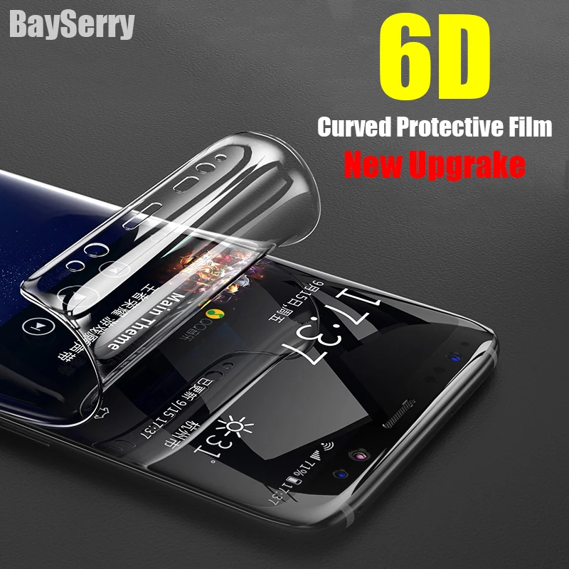 

6D Cover Soft Screen Protector For Samsung Galaxy S10 S9 S8 Plus E S6 S7 Edge Protective Film For Samsung Note 9 8 ( Not Glass )
