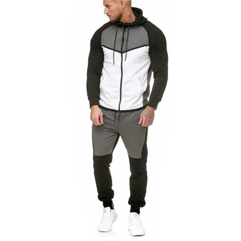 Suit Sport Clothing Set Running Jogger Tracksuit (1)
