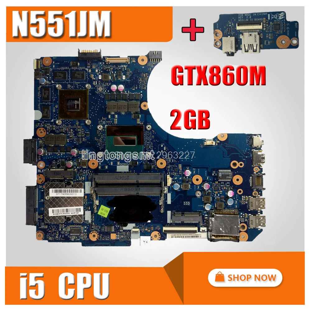 Отправка платы + N551JM материнская плата для For Asus N551JQ G551J N551J ноутбука G551JM i5 4200HQ