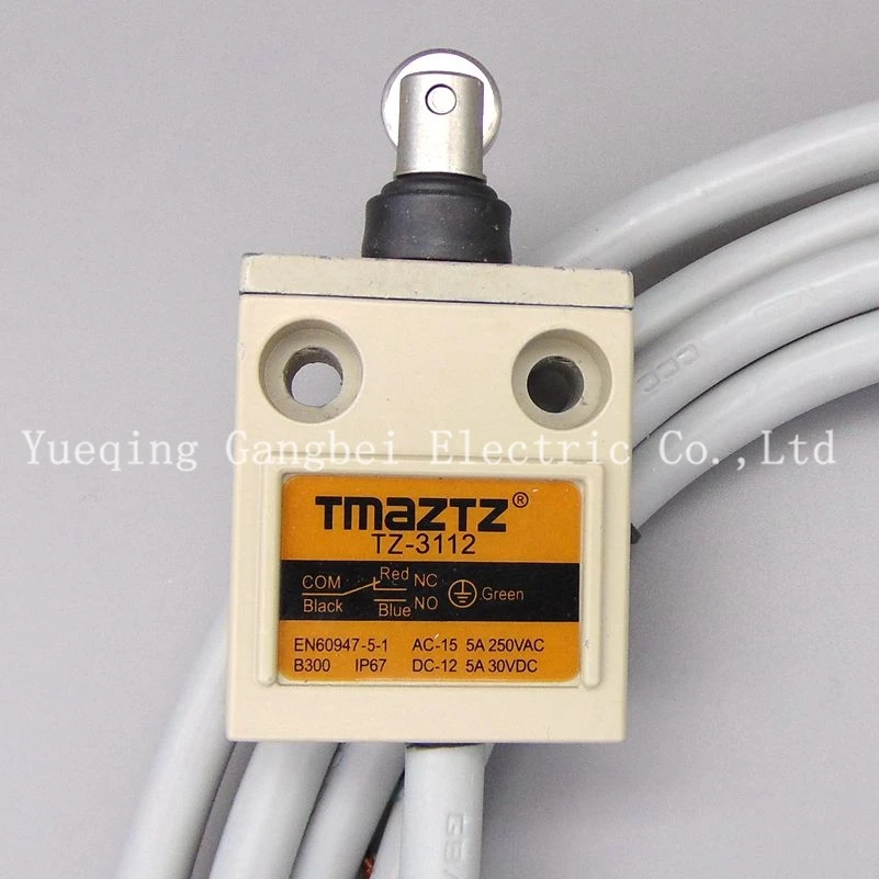 Tmaztz TZ-3112 IP67 4Wire Roller Lever Plunger Limit Switch SPDT NO+NC Copper wire 3M Tmaztz TZ-3112 IP67 4Wire Roller Lever Plunger Limit Switch SPDT NO+NC Copper wire 3M
