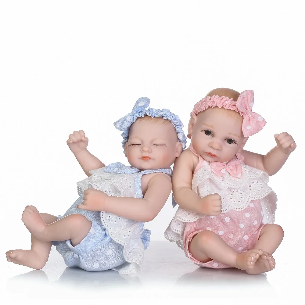 

NPKCOLLECTION 25CM Baby Doll Full Silicone Body Lifelike Bebes Reborn Bonecas Handmade Baby Toy For Kids Christmas Gifts