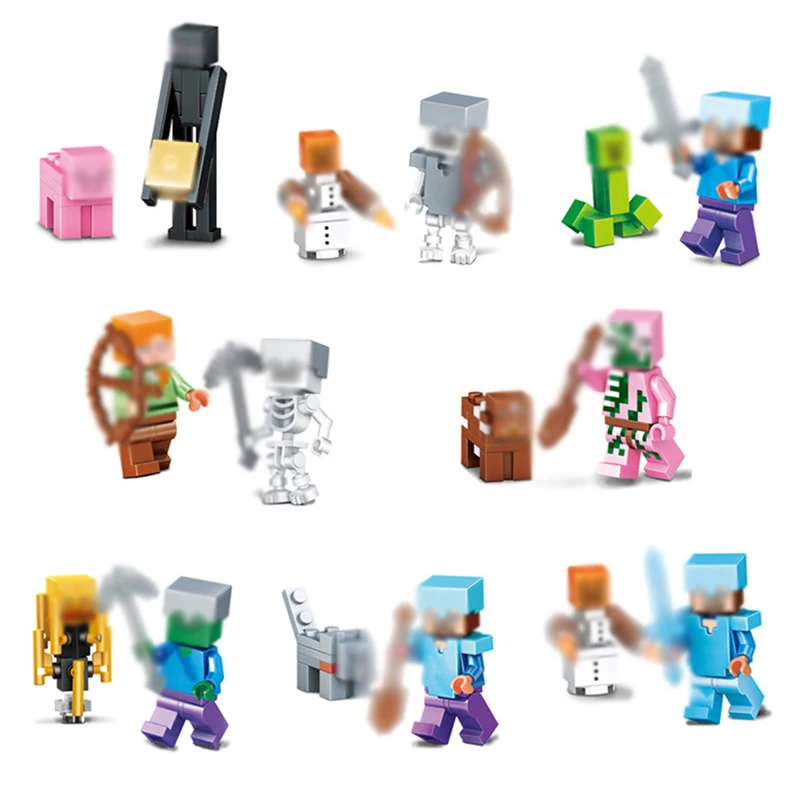 8set/lot Steve Minecraft Figures Toys Mini Model Game Juguetes Action Figures Safe ABS Gifts Toys For Children #E 8set/lot Steve Minecraft Figures Toys Mini Model Game Juguetes Action Figures Safe ABS Gifts Toys For Children #E