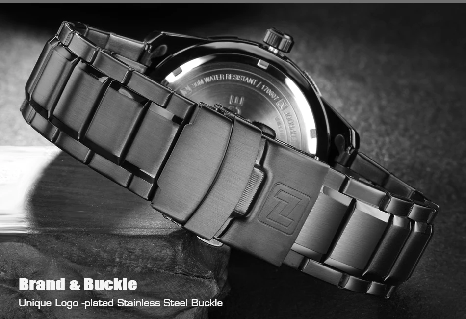 NAVIFORCE мужские часы модные повседневные мужские часы люксовый бренд водонепроницаемые кварцевые часы военные спортивные часы мужские часы черный 9117