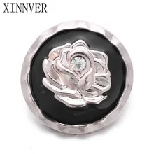 10 шт./лот унисекс очарование браслеты розовое золото цветок 18 мм Металлические Кнопки украшения для браслета Часы Для женщин One Direction za455