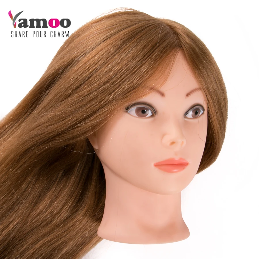 60 % Real Human Hair Training head dolls for hairdressers Mannequin