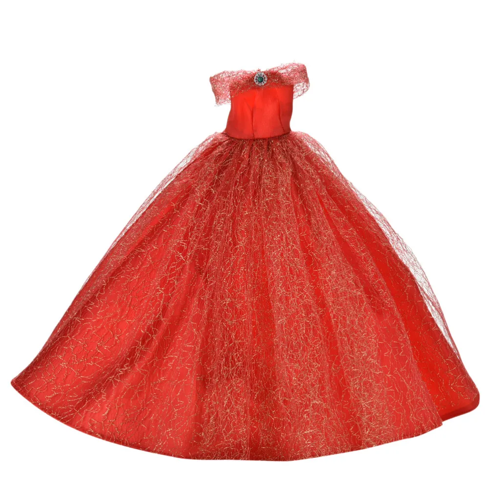 Hot Sale 7 Colors Available High Quality Handmake Wedding Princess Dress Elegant Clothing Gown For for Barbie Doll Dresses