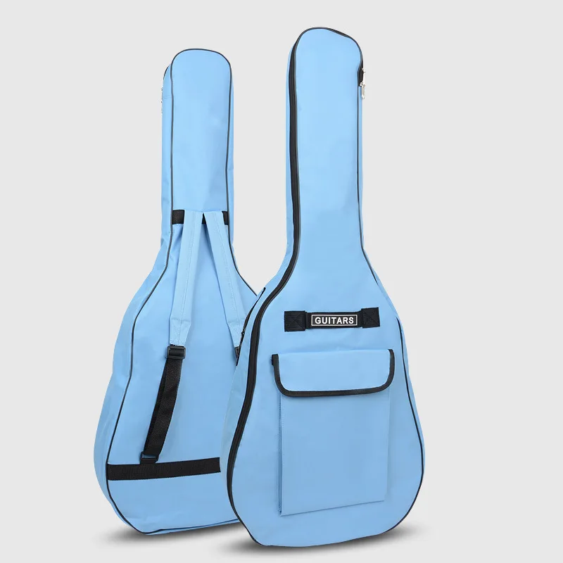 40/41 дюймов ткань Оксфорд сумка для гитары мягкий чехол двойные плечевые ремни Мягкий Чехол для гитары водонепроницаемый рюкзак - Цвет: Blue