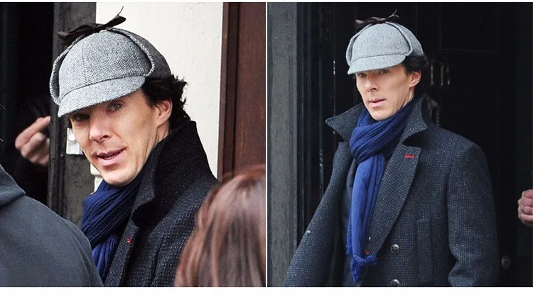 Шляпа Шерлока Холмса, олень, твидовая Кепка, косплей из фильма, костюм детектива, ушанка, унисекс, плоская кепка, s, новые аксессуары