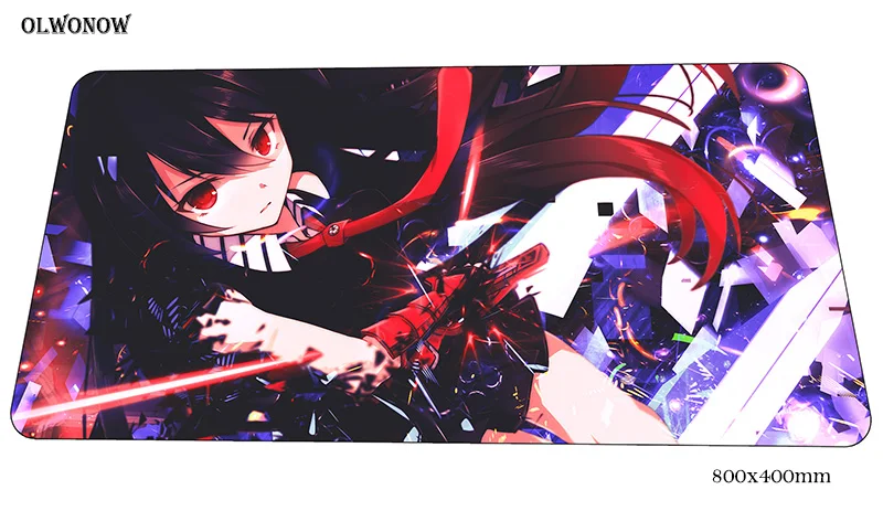 Akame ga kill коврик для мыши геймер 80x40 см игровой коврик для мыши ноутбук notbook Настольный коврик эргономичный коврик для мыши игры pc gamer коврики геймпад - Цвет: Size 800x400x2mm