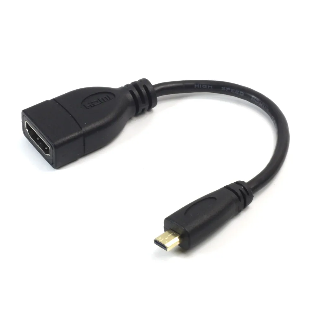 AIXXCO Micro HDMI Тип D штекер HDMI Женский Тип A Кабель-адаптер M/F конвертер для планшетных ПК ТВ мобильного телефона 1080P