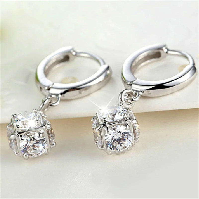 Sterling silver diamante earrings Clearance