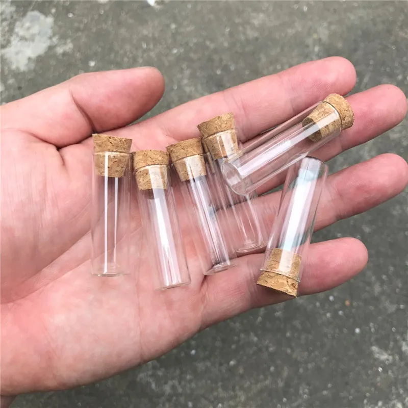 2.5ml Small Glass Storage Bottle With Cork Stopper Display Spices Food Saffron Jars Container Decoration Vials Jars11