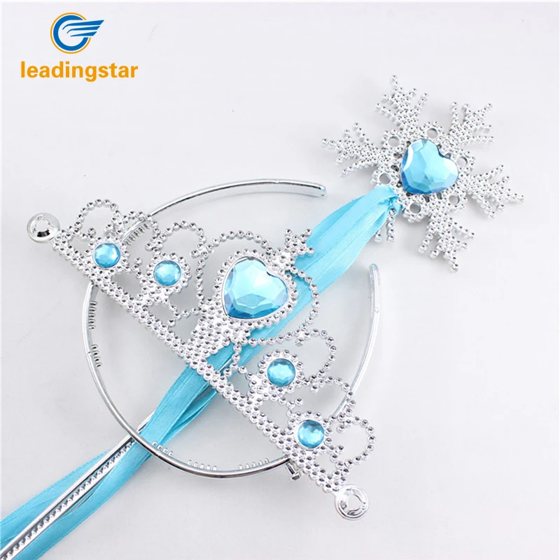 

RCtown Princess Dress Up Accessories Crown and Wand Set Children Cosplay Accessories magic wand with ribbon attached zk25