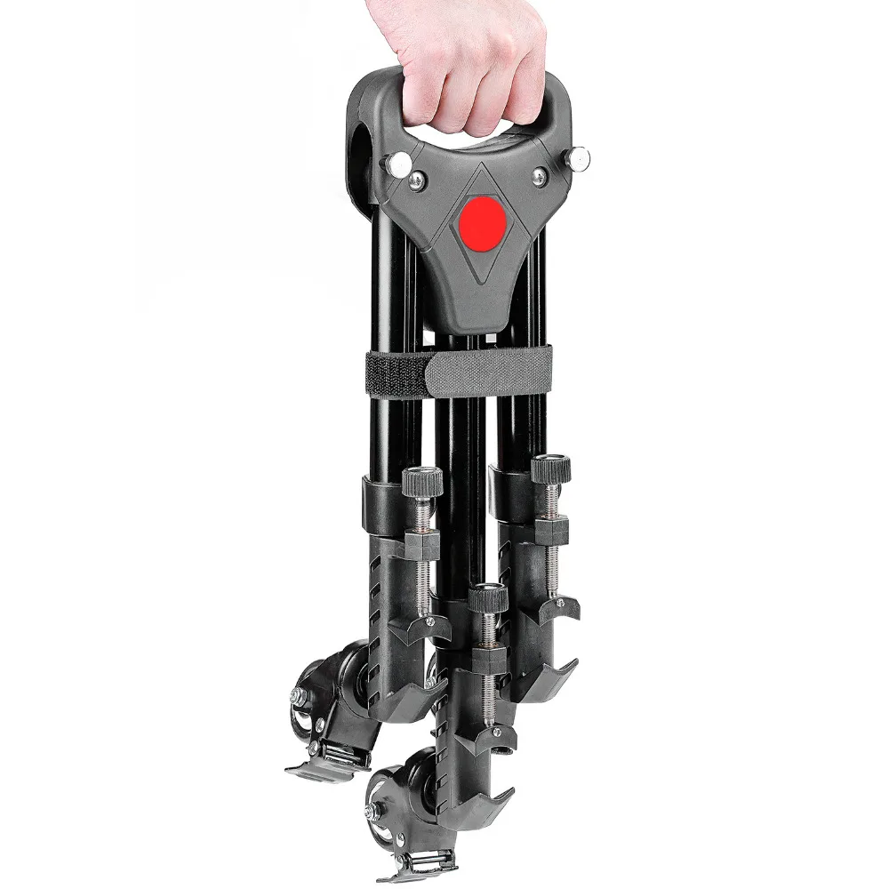  Neewer Photography Professional Universal Folding Camera Tripod Dolly Base Stand with Rubber Wheels