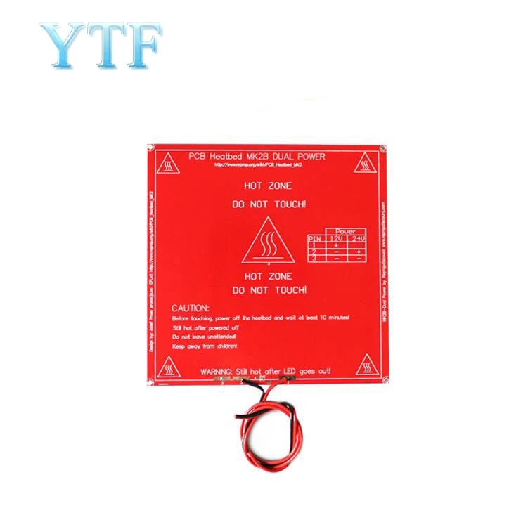 

3d printer part DIY hot bed heating platform dual voltage pcb MK2 b214x214 heating 110 degrees