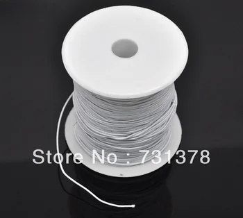 

Wholesale 1 roll(120M) White Latex Elastic Beading Cord String 1mm for Bracelet/ Necklace