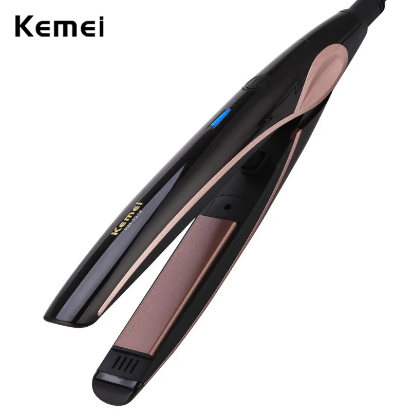 Alisador de Cabelo Kemei Profissional Elétrica Curler Turmalina Cerâmica Alisamento Ferros Aquecimento Rápido Plana Ferro Ferramentas Estilo 5 Cheap Ferros alisamento